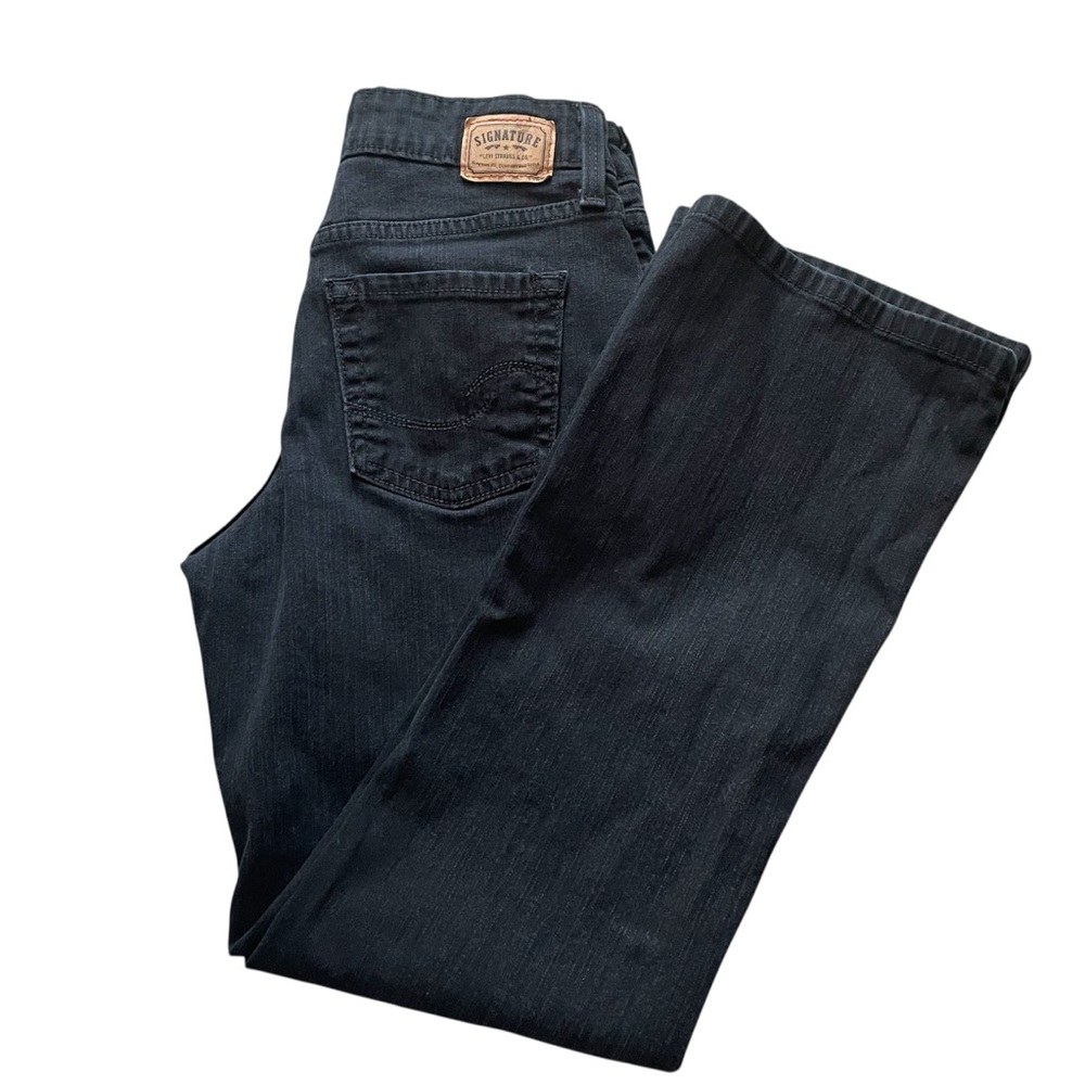 Levi Strass & Co Signature Midrise Bootcut Black Jeans, 4 Short